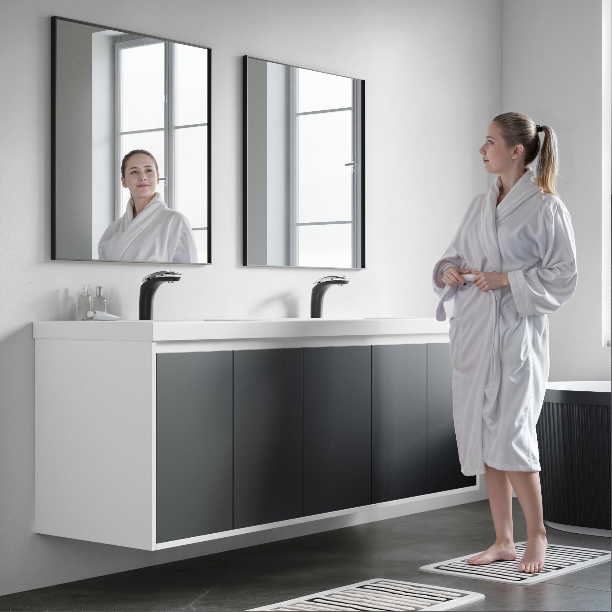 057 Series - 72 Inch Vanity - Double Sink