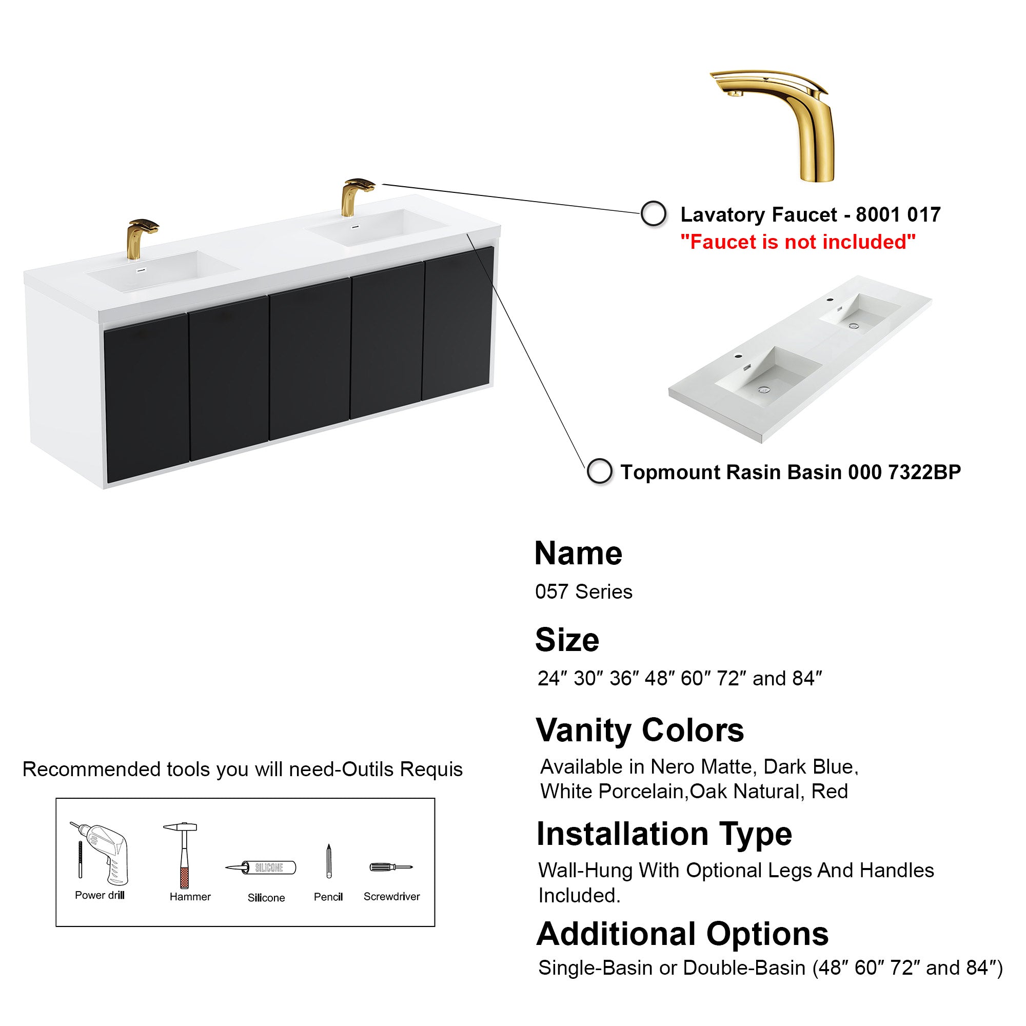 057 Series - 72 Inch Vanity