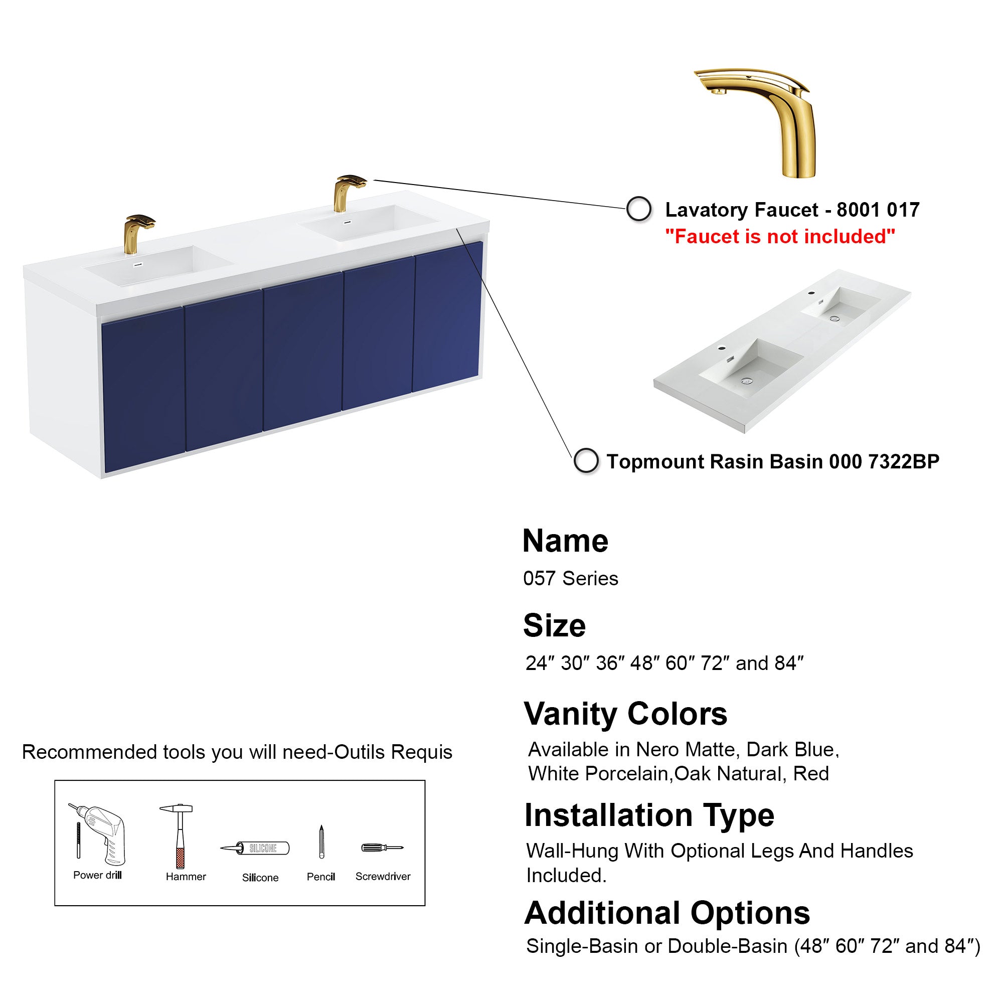 057 Series - 72 Inch Vanity