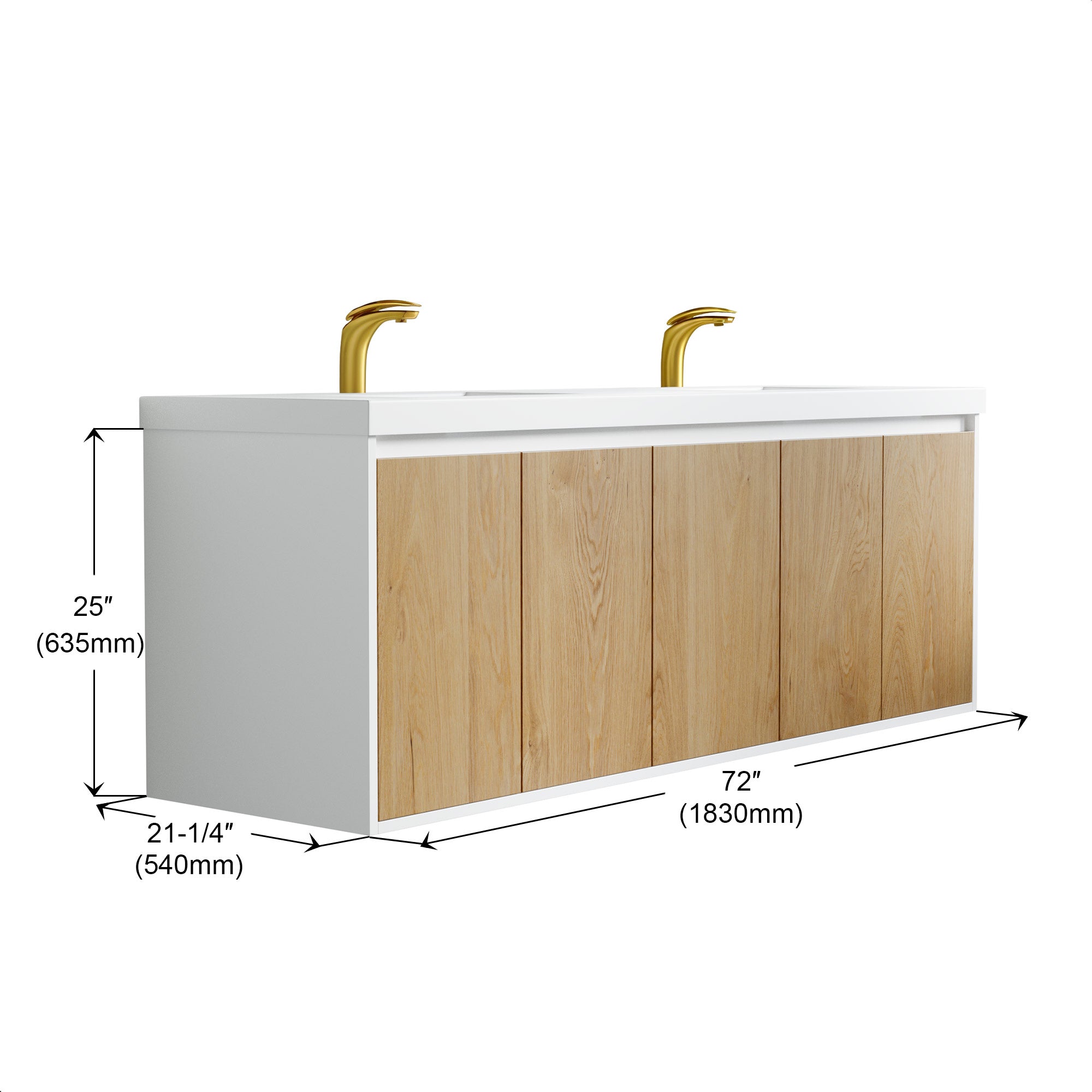 057 Series - 72 Inch Vanity - Double Sink