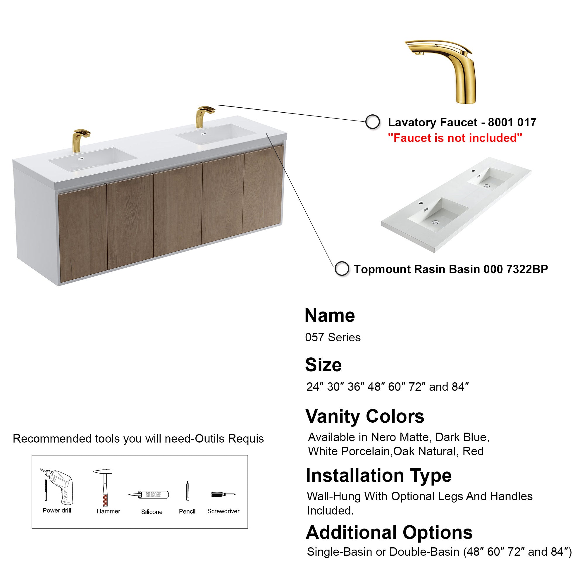 057 Series - 72 Inch Vanity