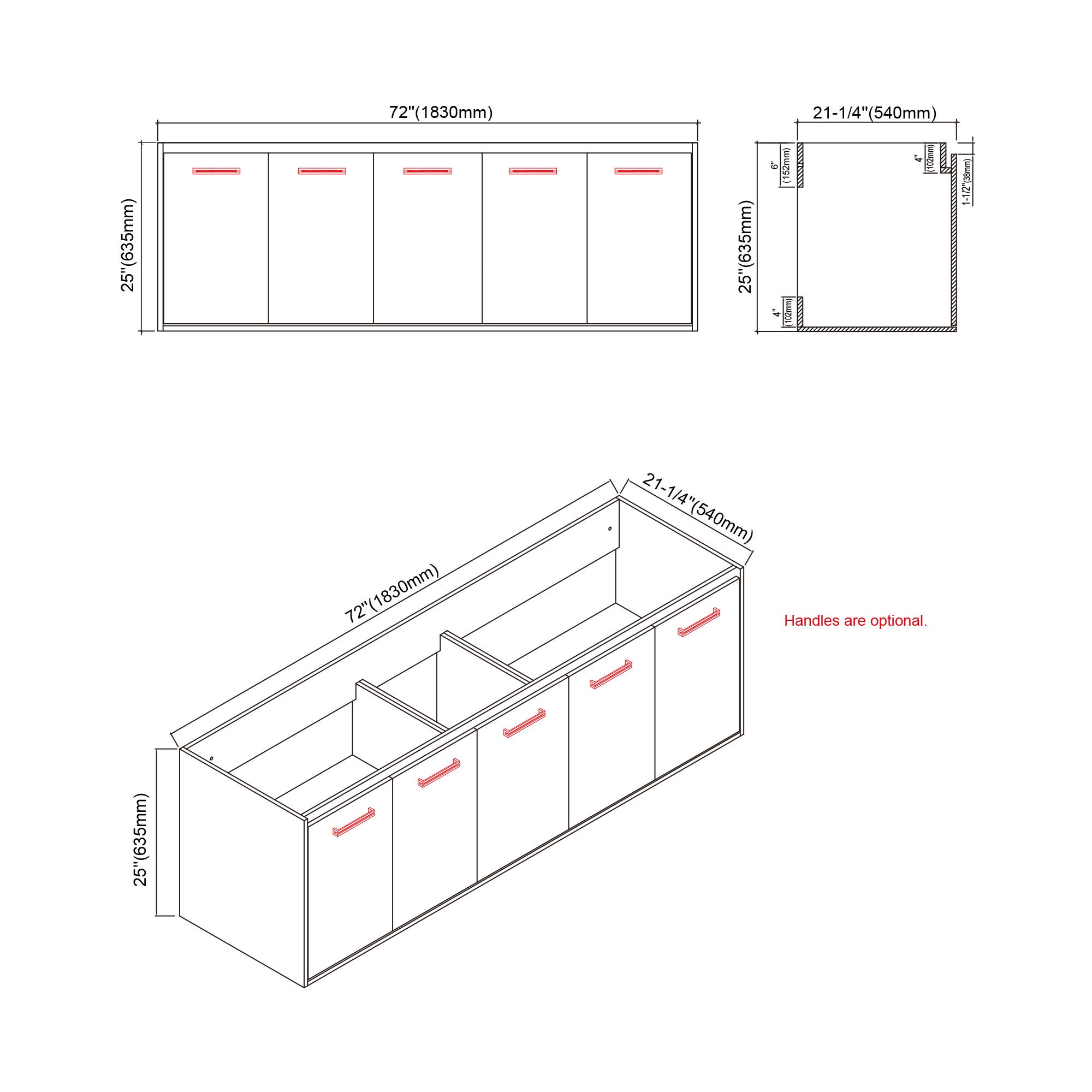 057 Series - 72 Inch Vanity