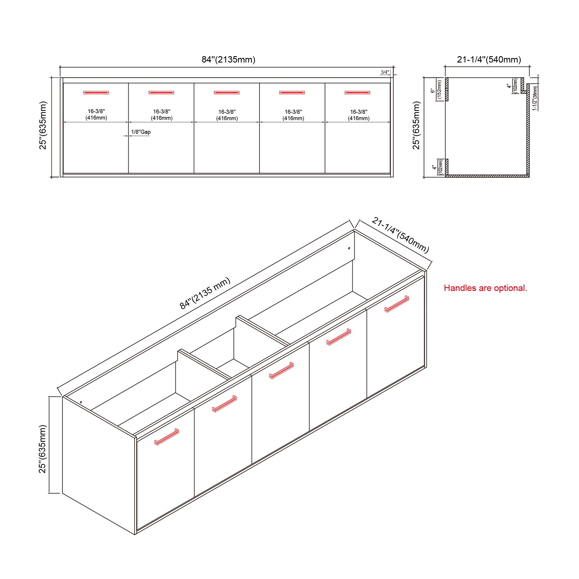 057 Series - 84 Inch Vanity