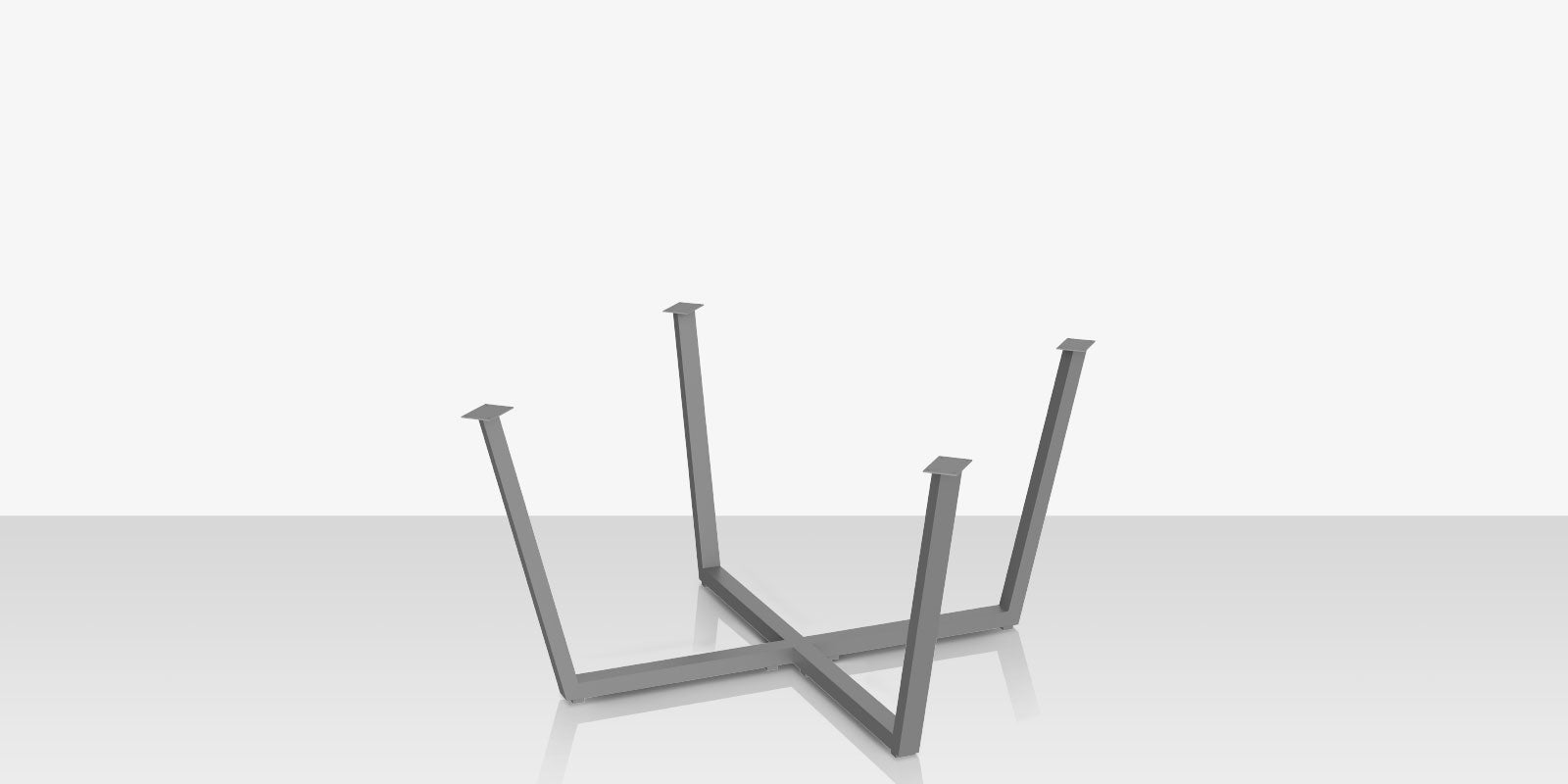 Contemporary Bases Flat X 49 Dining Table Base