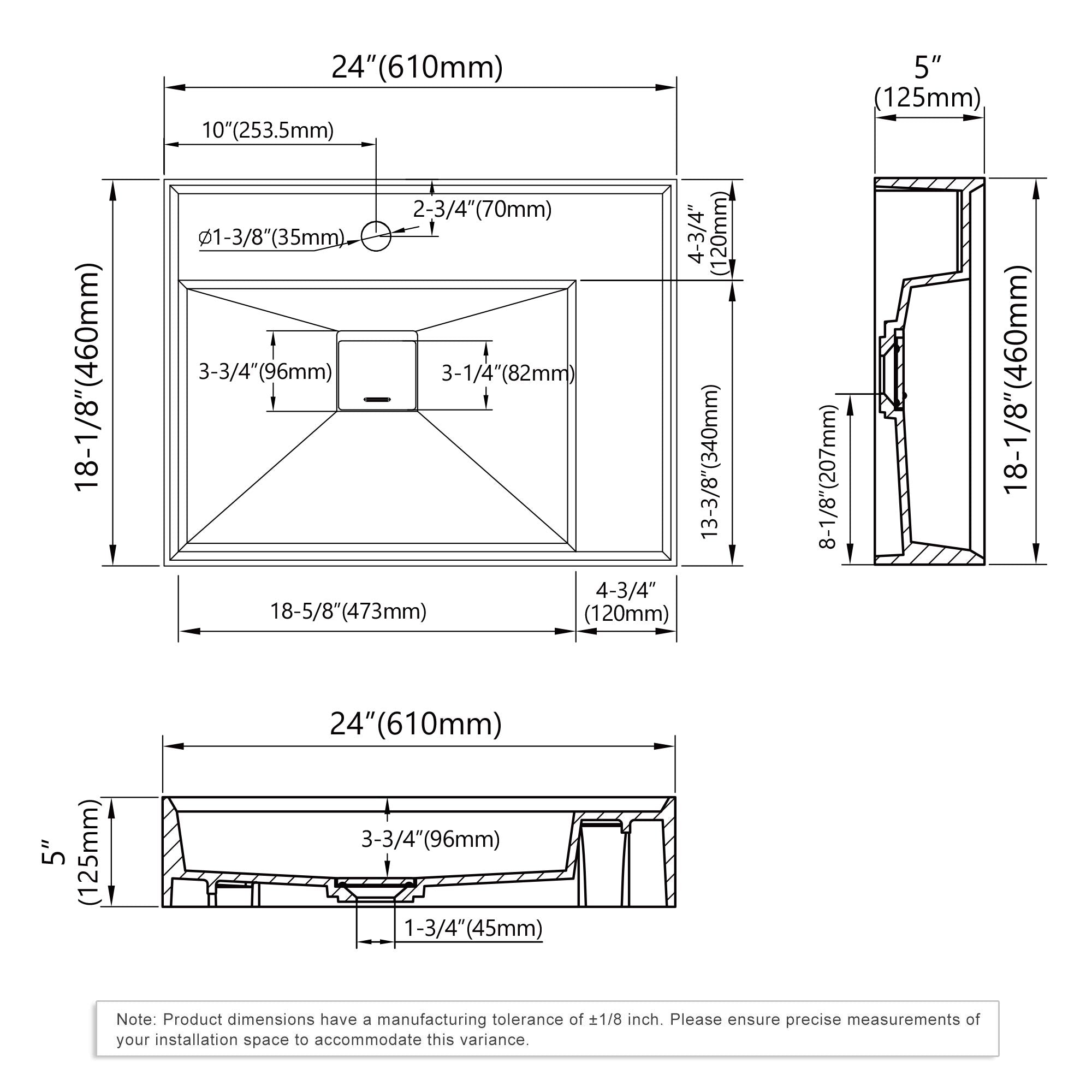 Wall Mounted Bathroom Sink 070 2418 - ADA