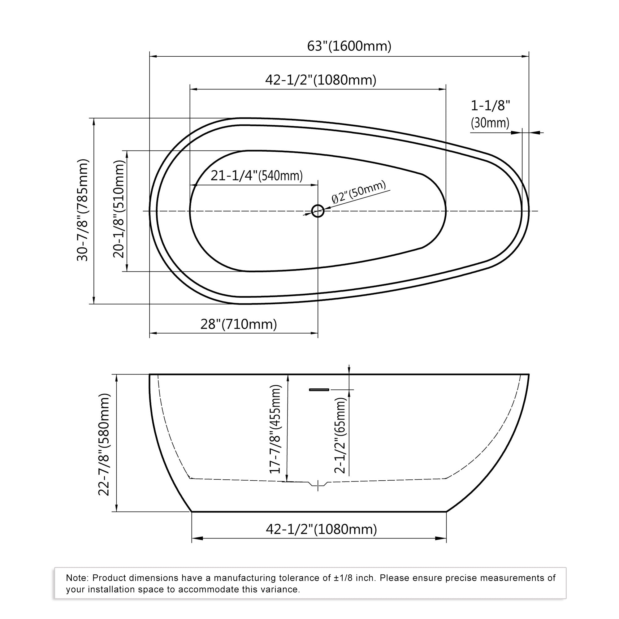 Freestanding bathtubs 074 6228
