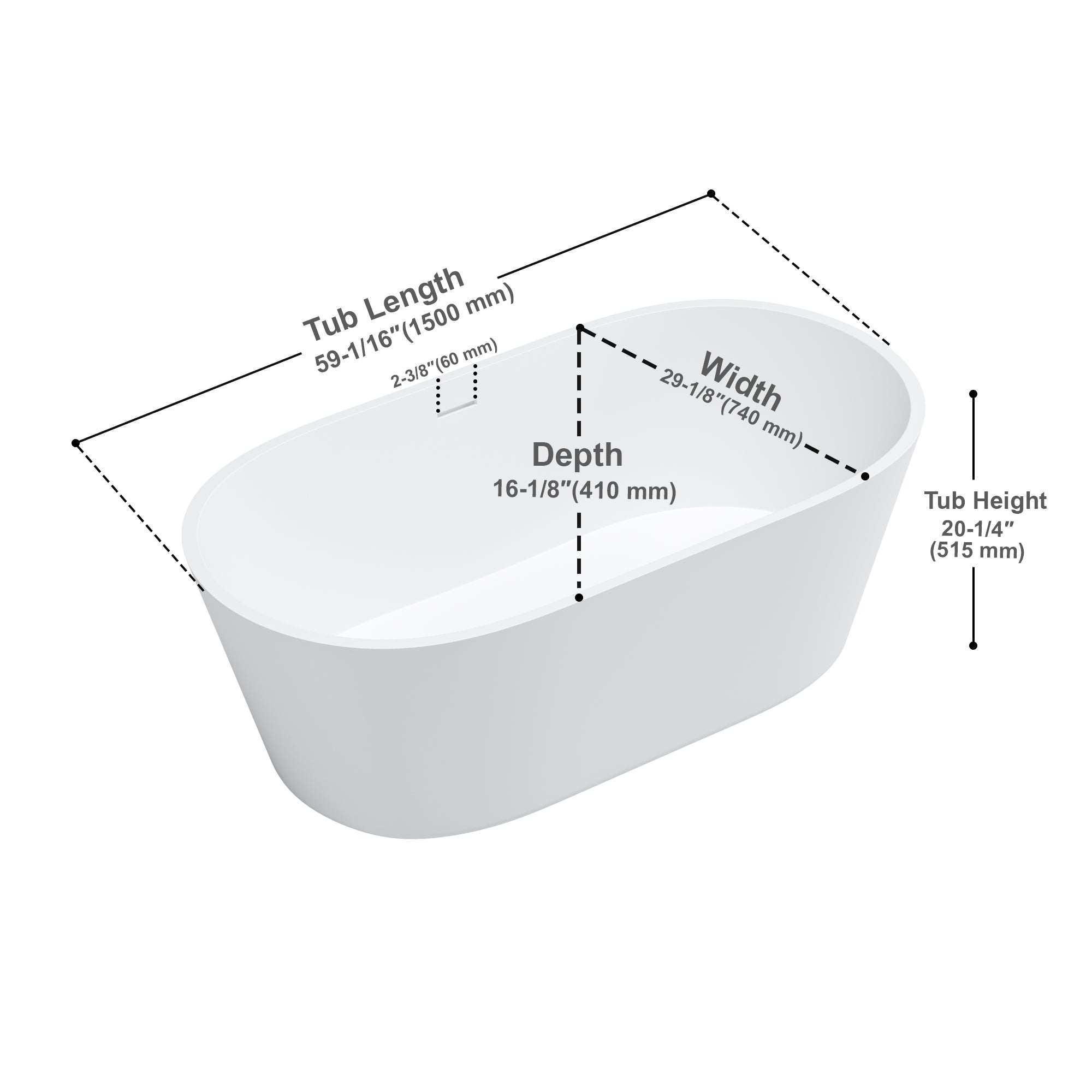 Freestanding bathtubs-077 6030