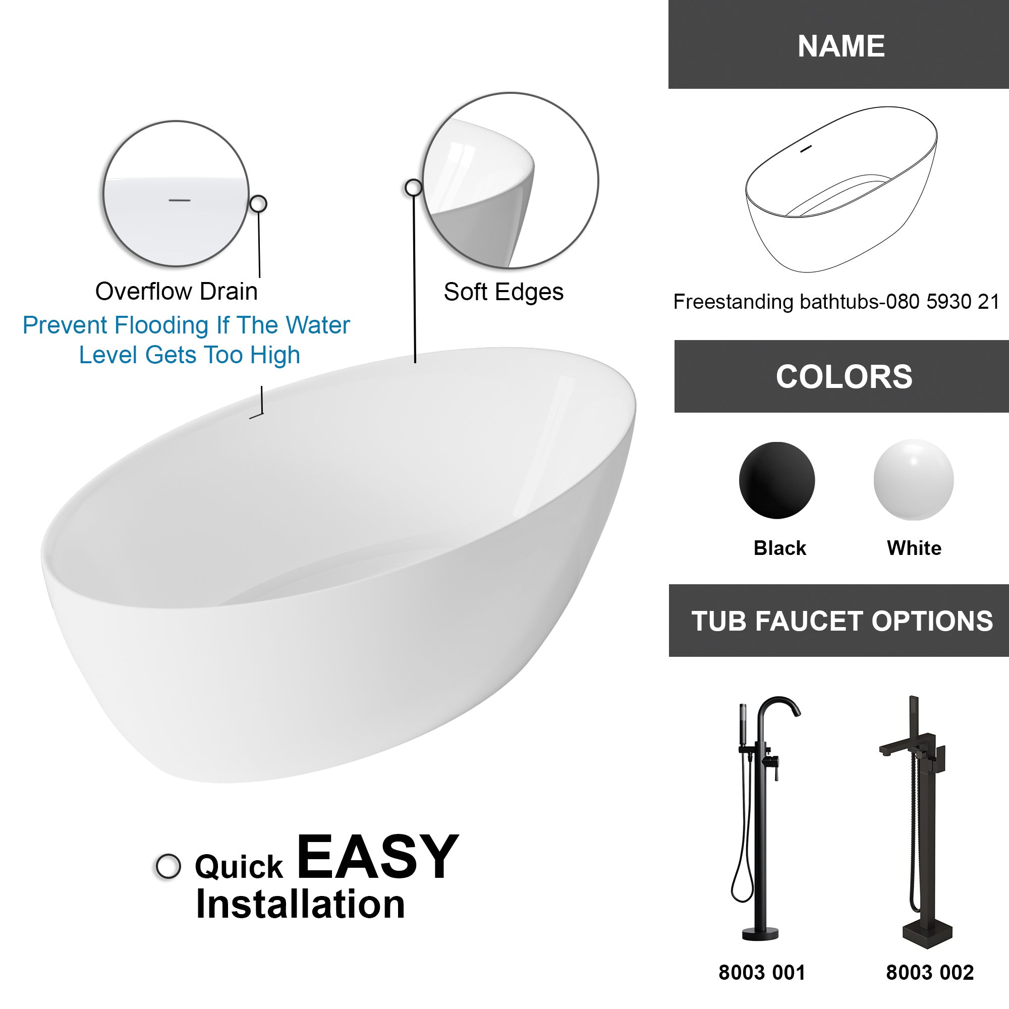 Freestanding bathtubs-080 5930 21