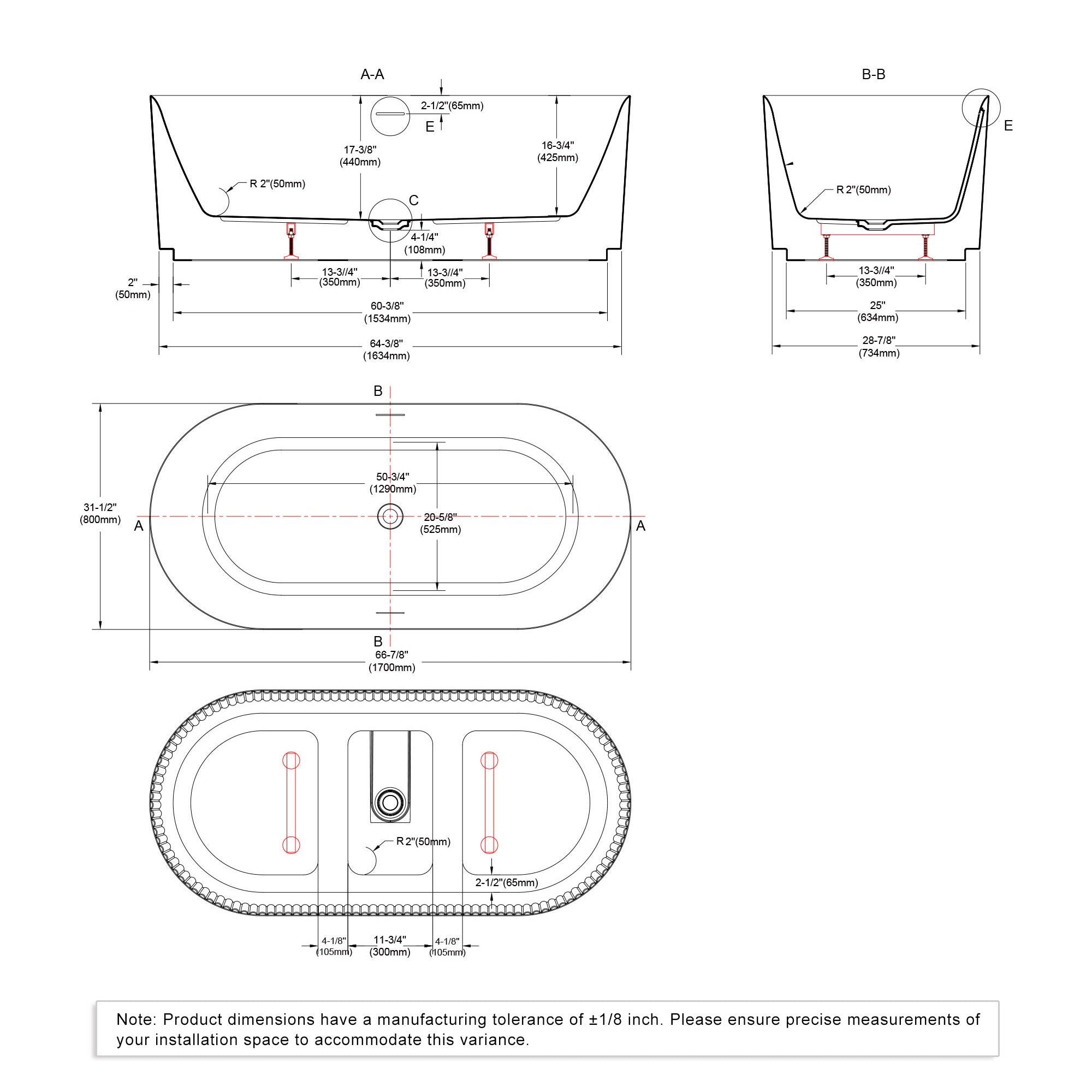 Freestanding bathtubs-081 6731 01