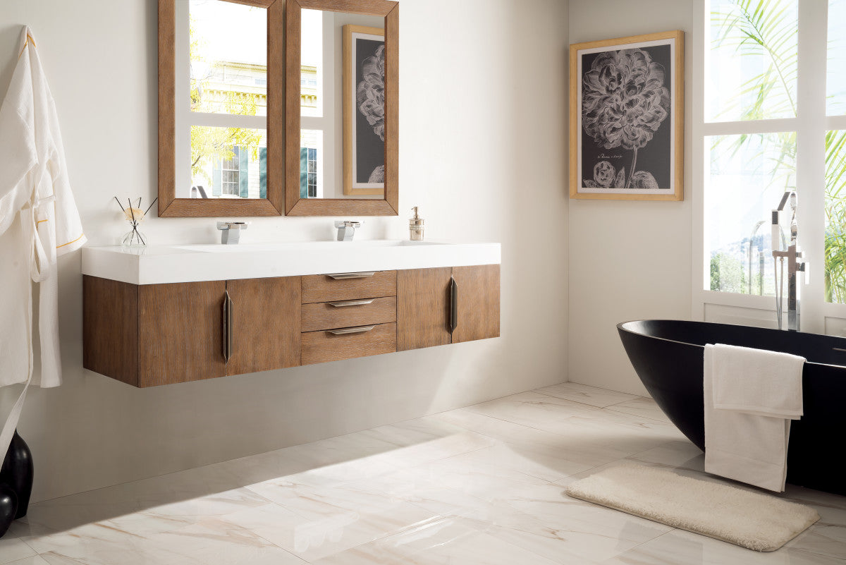 Columbia 72" Double Wall Mount Vanity Cabinet