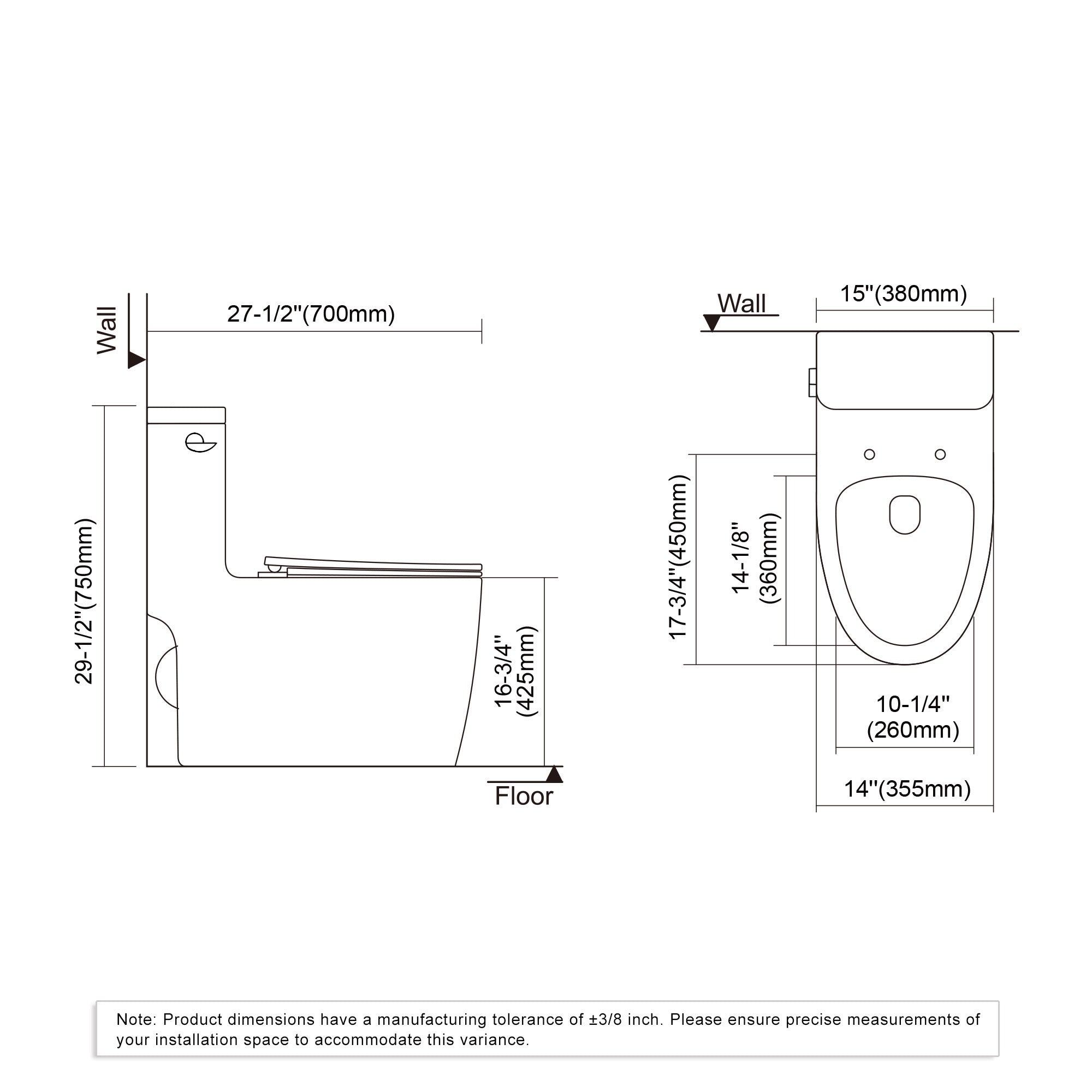 Siphonic One Piece Toilet - 092 2816 01