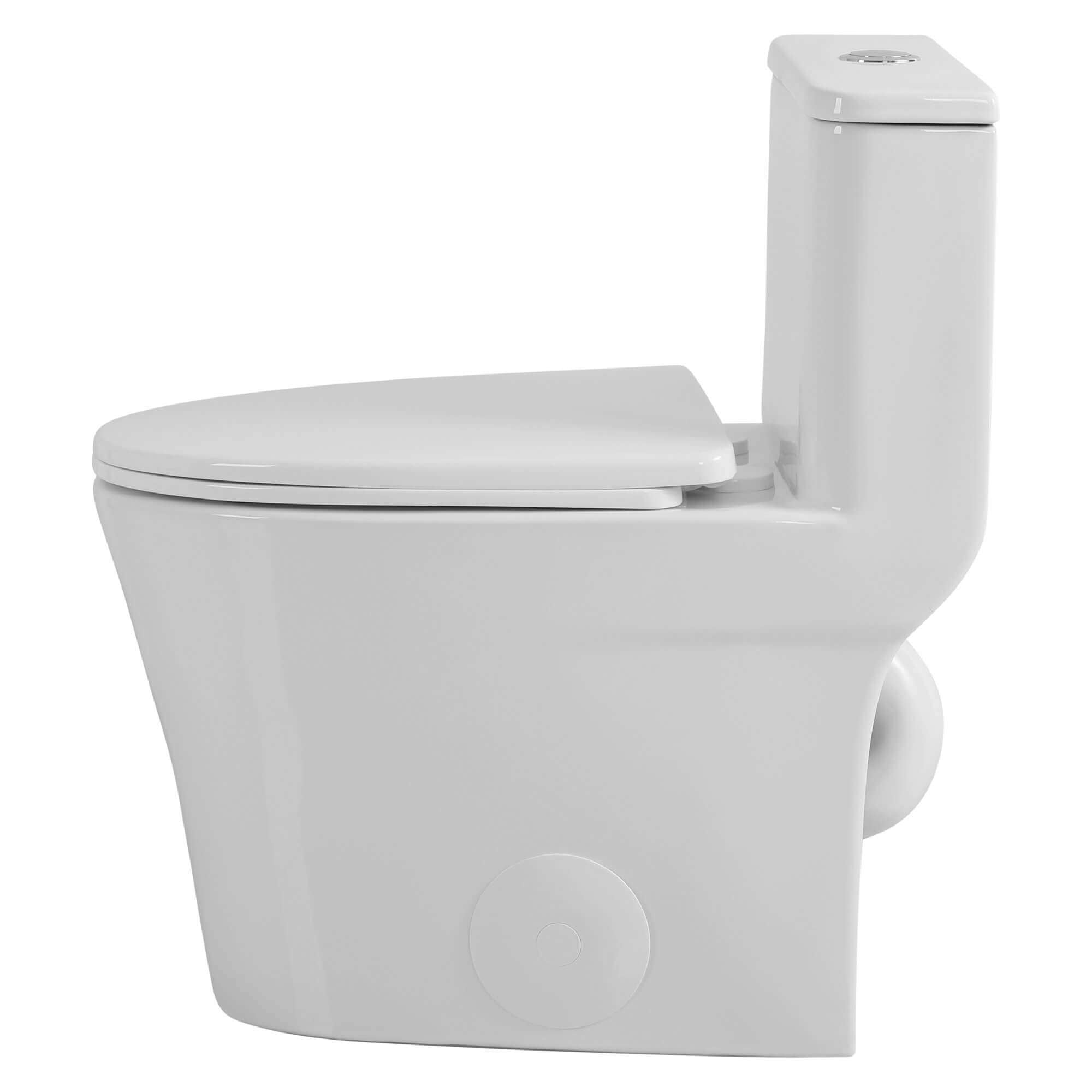Fine Fixtures MOTB13W-O One-Piece Toilet – 1.28 GPF Round White