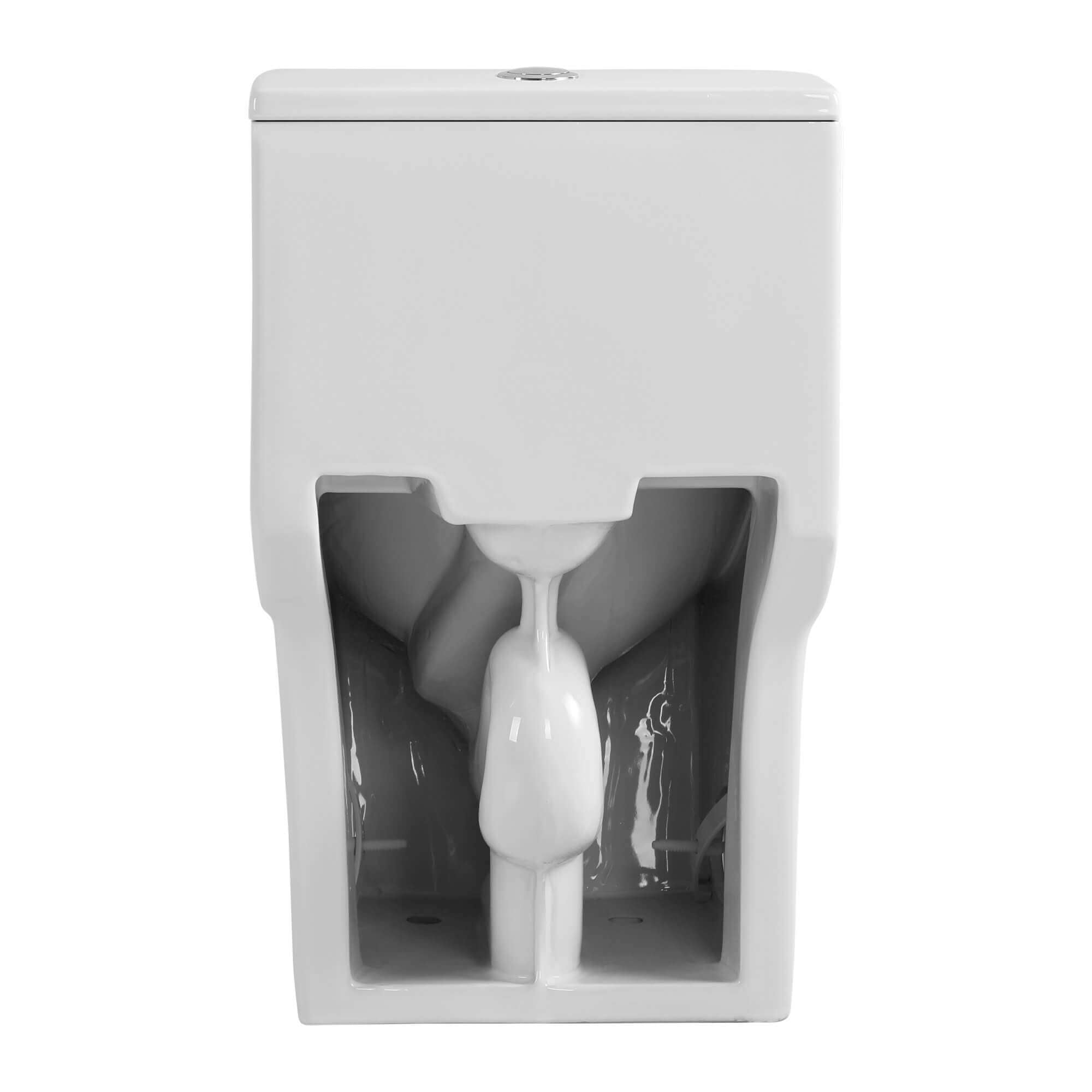 Fine Fixtures MOTB13W-O One-Piece Toilet – 1.28 GPF Round White