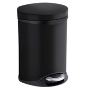 OUTLINE - Pedal bin 6l. Soft Close in Black Lacquered Stainless Steel