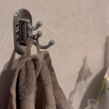 BESLAGSBODEN - Design Triple Hook, Swingable in Polished Chrome Self-adhesive