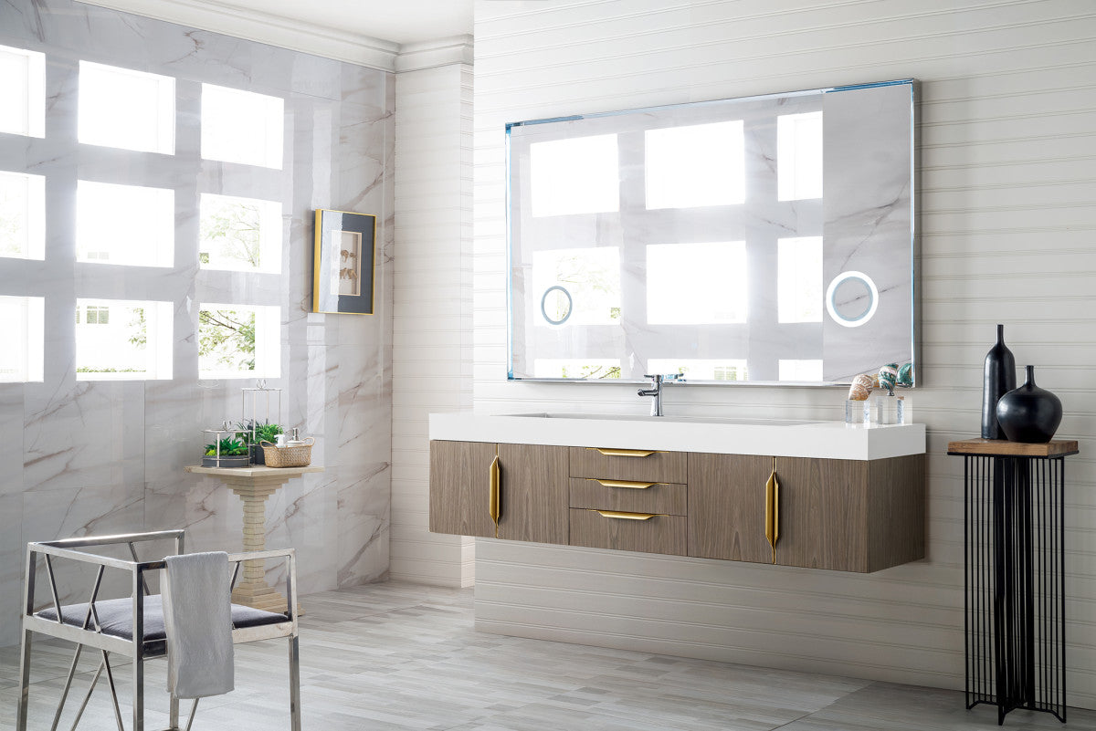 Columbia 72" Single Wall Mount Vanity Cabinet
