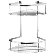 SIDELINE - Corner Shower Basket, Double, Polished Chrome