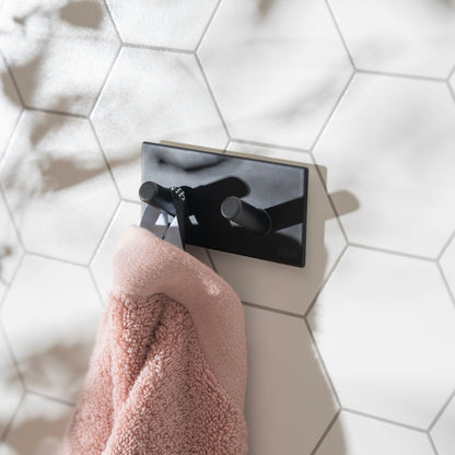 BESLAGSBODEN - Design Double Hook, Self-adhesive