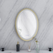 Maidstone Aydin 20 by 28 Inch Oval Lighted Mirror with Anti-Fog