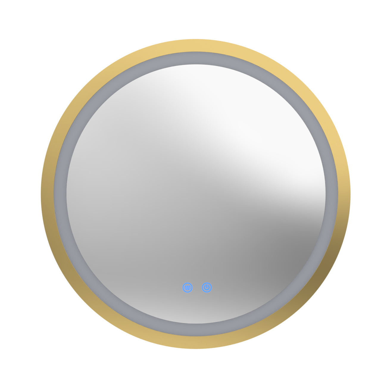 MAIDSTONE Aydin 24 by 24 Inch Round Lighted Mirror with Anti-Fog