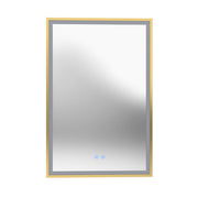 MAIDSTONE Aydin 24 by 36 Inch Rectangle Lighted Mirror with Anti-Fog