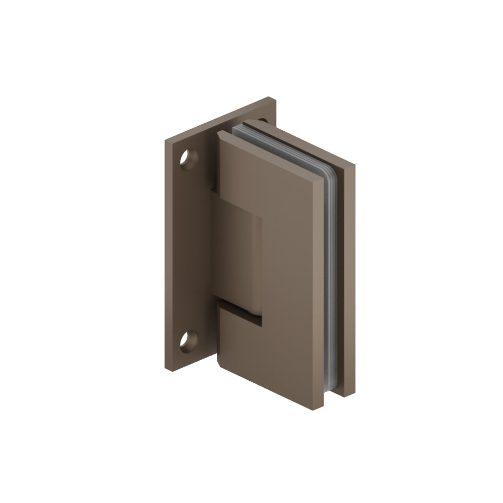 Flusso 90° Heavy Duty Wall-to-Glass Shower Door Hinge, Self-Centering – 10.WGH.5016