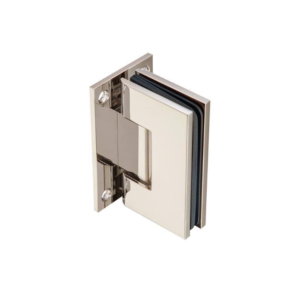 Flusso 90° Heavy Duty Wall-to-Glass Shower Door Hinge, Self-Centering – 10.WGH.5016