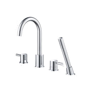 Flusso 100.2400 4 Hole Deck Mounted Roman Tub Faucet With Hand Shower