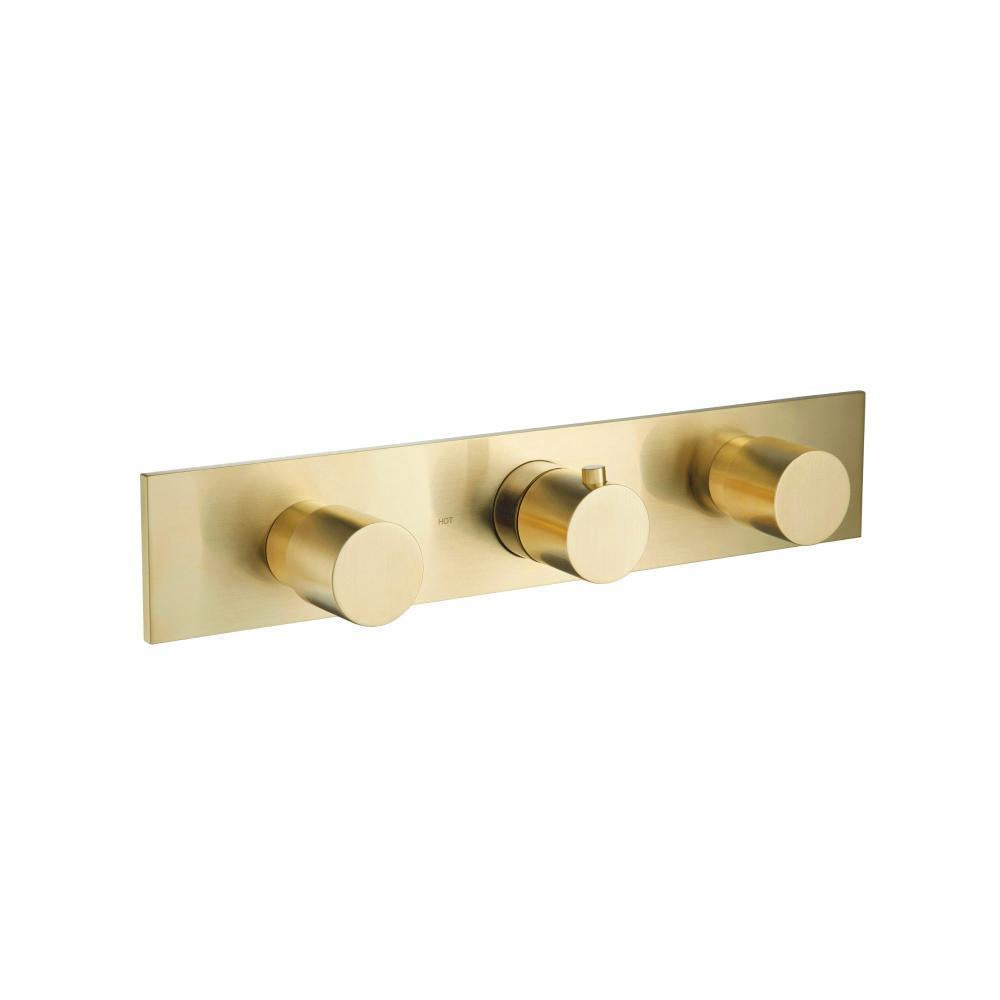Flusso 100.2715T Trim For Horizontal Thermostatic Valve with 2 Volume Controls