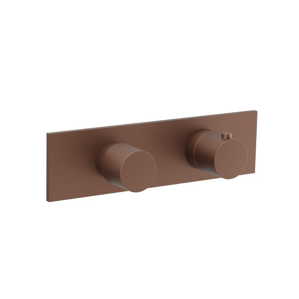 Flusso 100.2717 3/4" Horizontal Thermostatic Shower Valve & Trim - 2 Output
