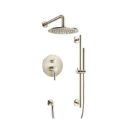 Flusso 100.3360 Two Output Shower Set With Shower Head, Hand Held And Slide Bar