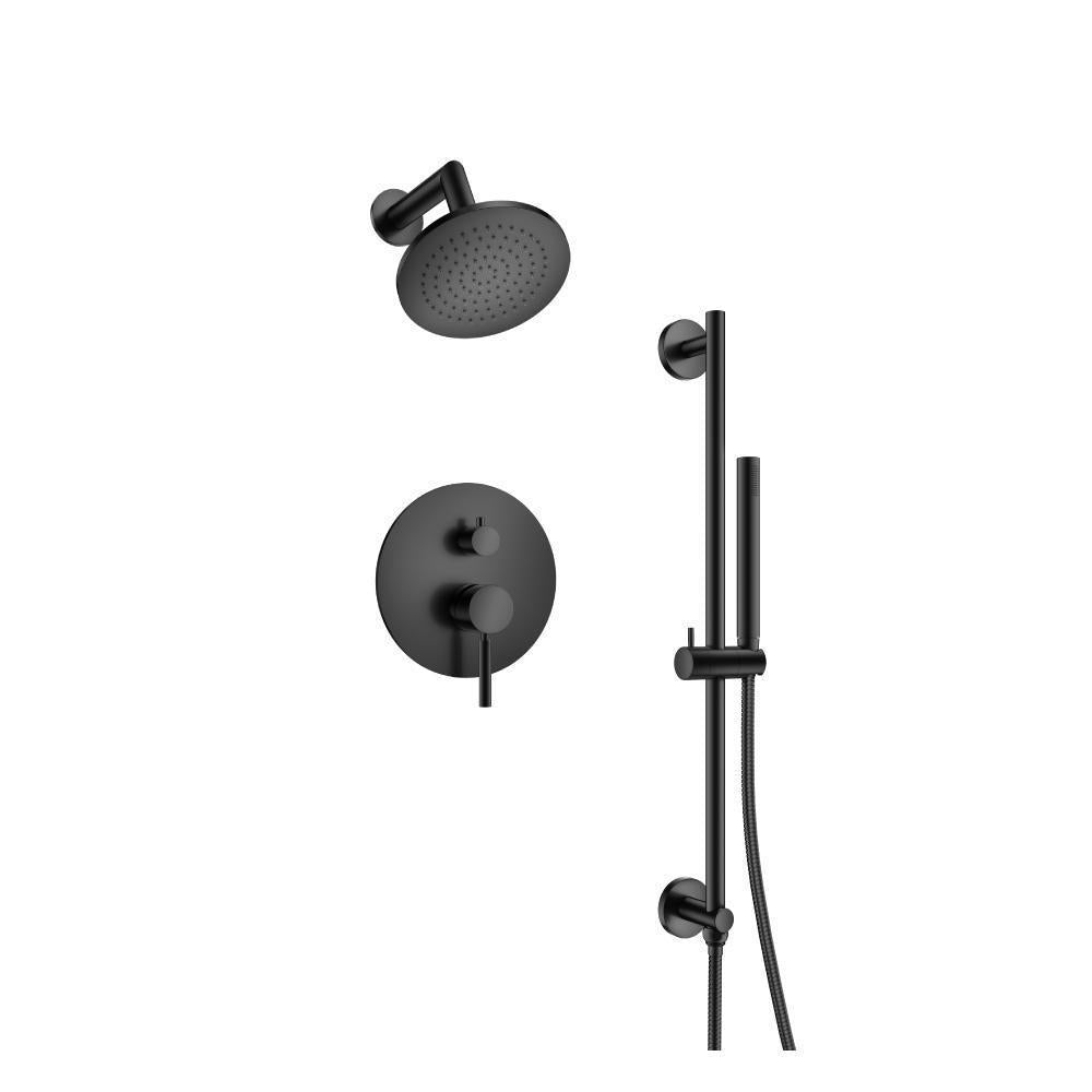 Flusso 100.3410 Two Output Shower Set With Shower Head, Hand Held And Slide Bar