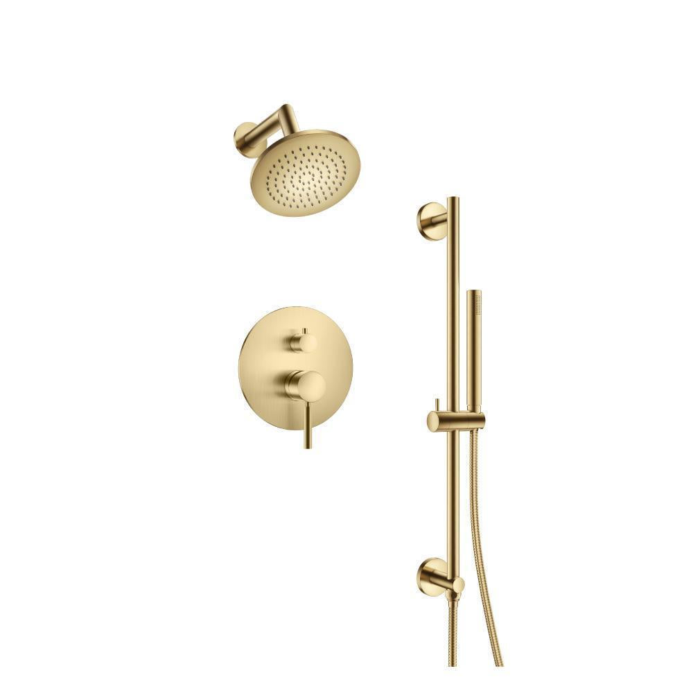 Flusso 100.3410 Two Output Shower Set With Shower Head, Hand Held And Slide Bar