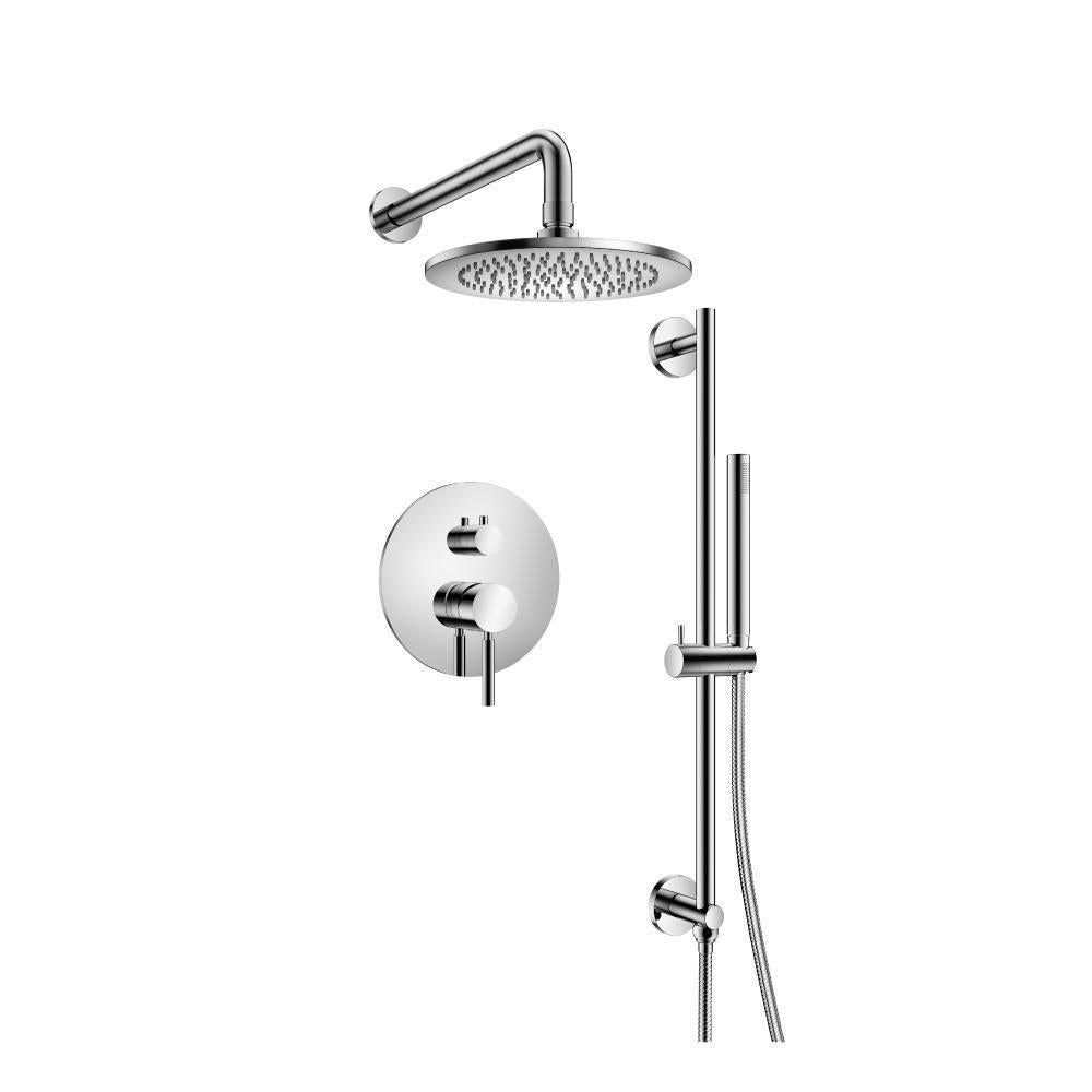 Flusso 100.3460 Two Output Shower Set With Shower Head, Hand Held And Slide Bar