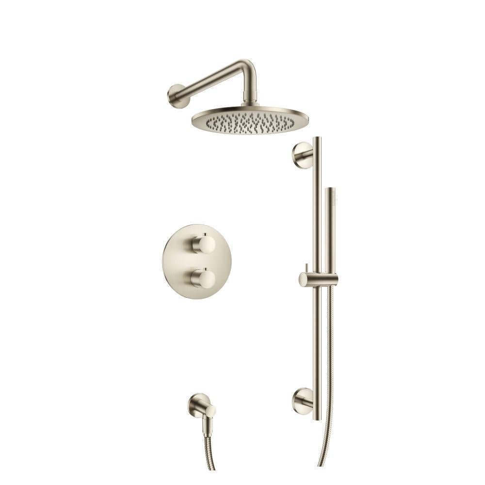 Flusso 100.7110 Two Output Shower Set With Shower Head, Hand Held And Slide Bar