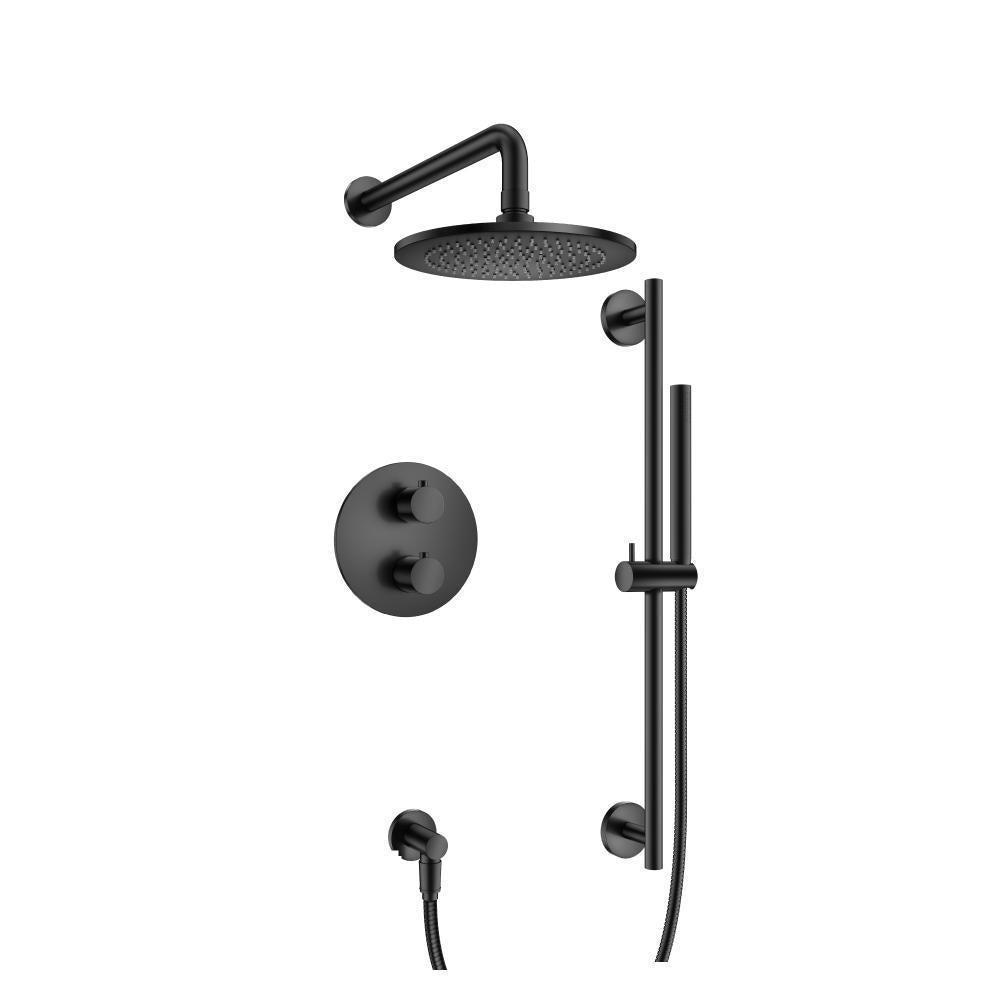 Flusso 100.7110 Two Output Shower Set With Shower Head, Hand Held And Slide Bar