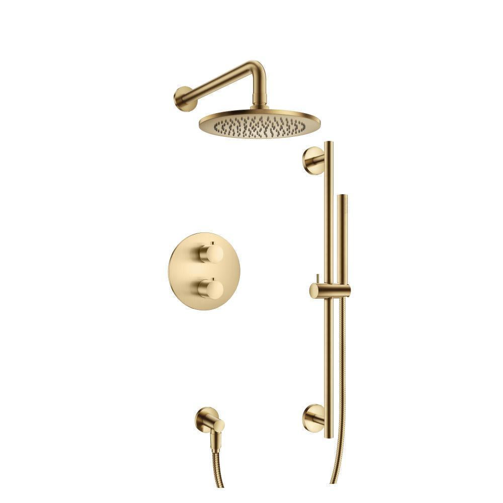 Flusso 100.7110 Two Output Shower Set With Shower Head, Hand Held And Slide Bar