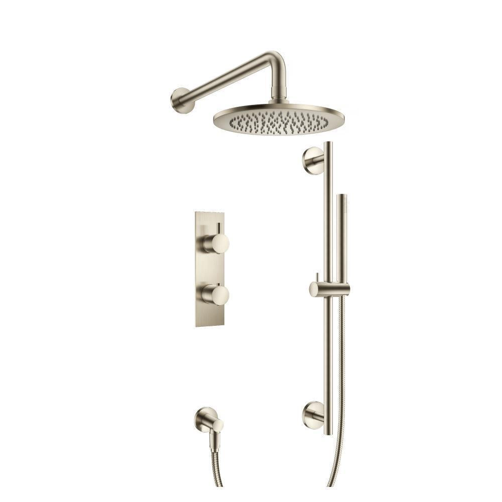 Flusso 100.7300 Two Output Shower Set With Shower Head, Hand Held And Slide Bar
