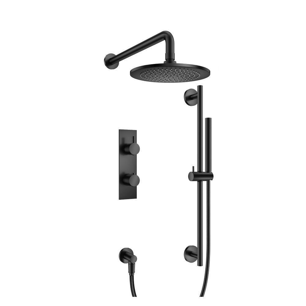 Flusso 100.7300 Two Output Shower Set With Shower Head, Hand Held And Slide Bar
