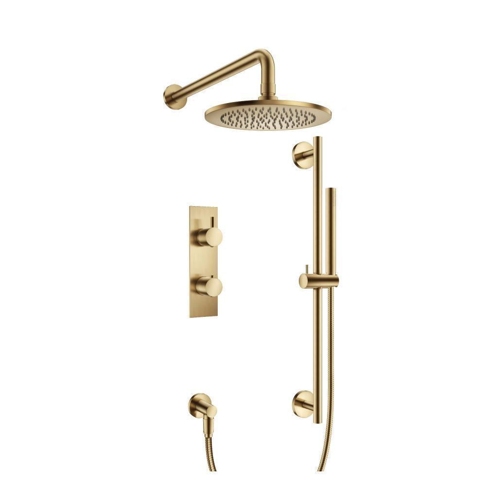 Flusso 100.7300 Two Output Shower Set With Shower Head, Hand Held And Slide Bar