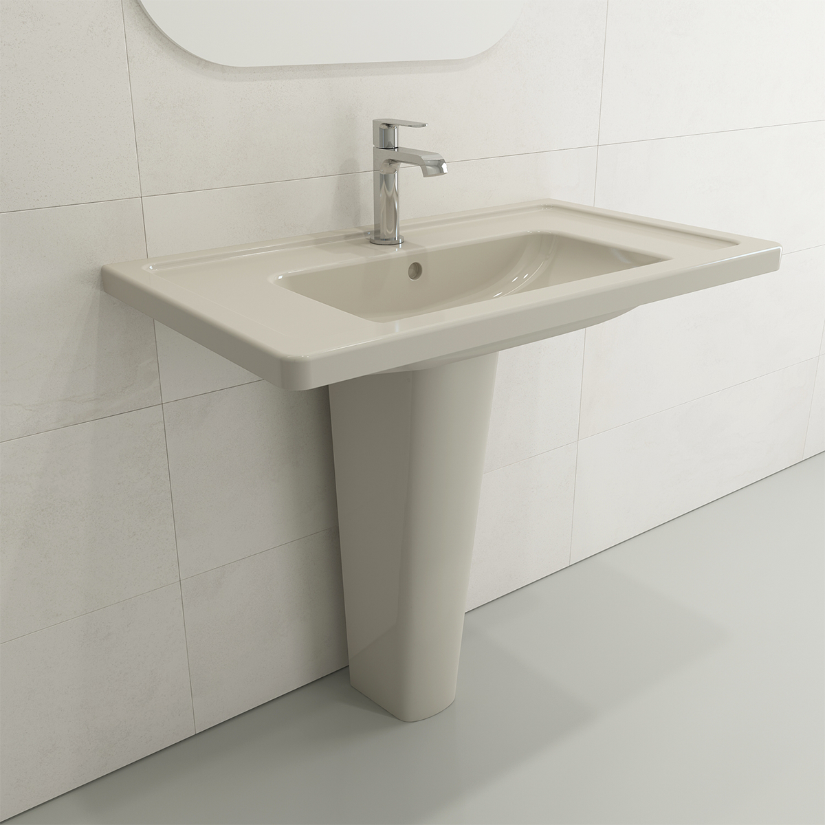 Taormina Pedestal Base Fireclay 27.25 in. 1002