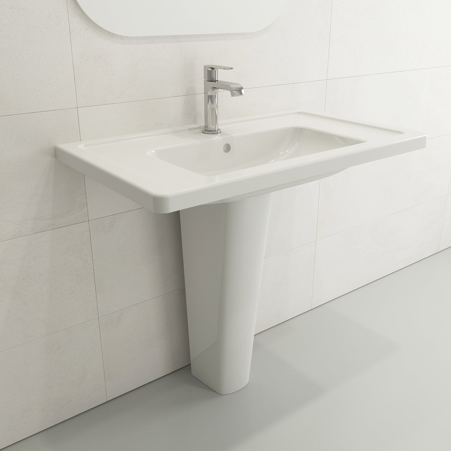 Taormina Pedestal Base Fireclay 27.25 in. 1002