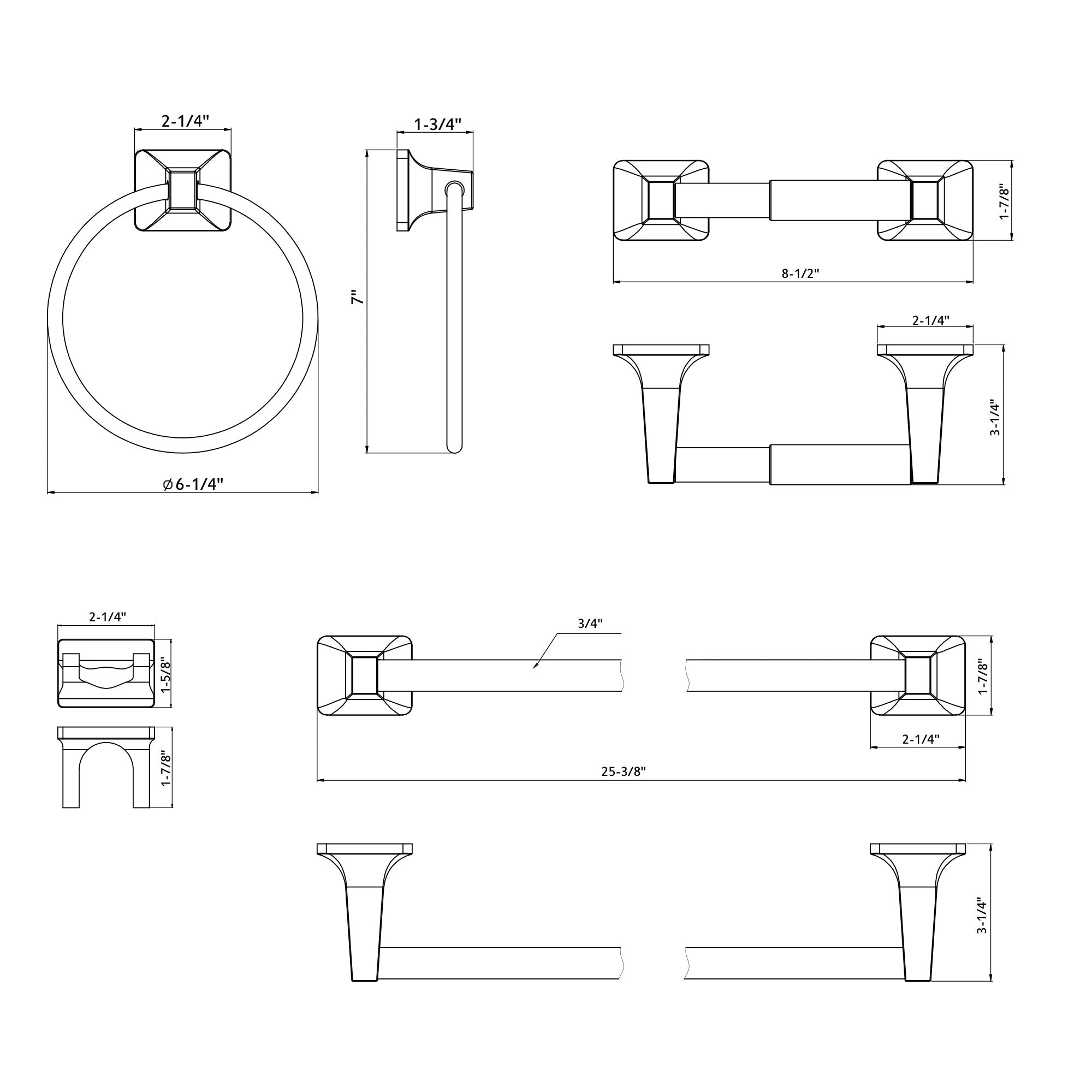 4-Piece Bathroom Accessory Kit-1005 41