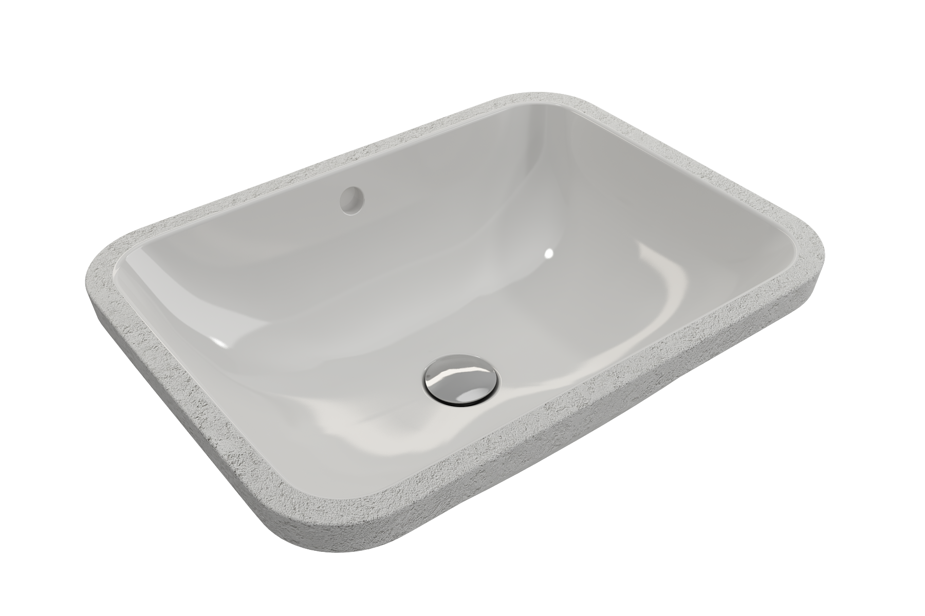 Scala Undermount Sink Fireclay 21.75 in. with Overflow 1006