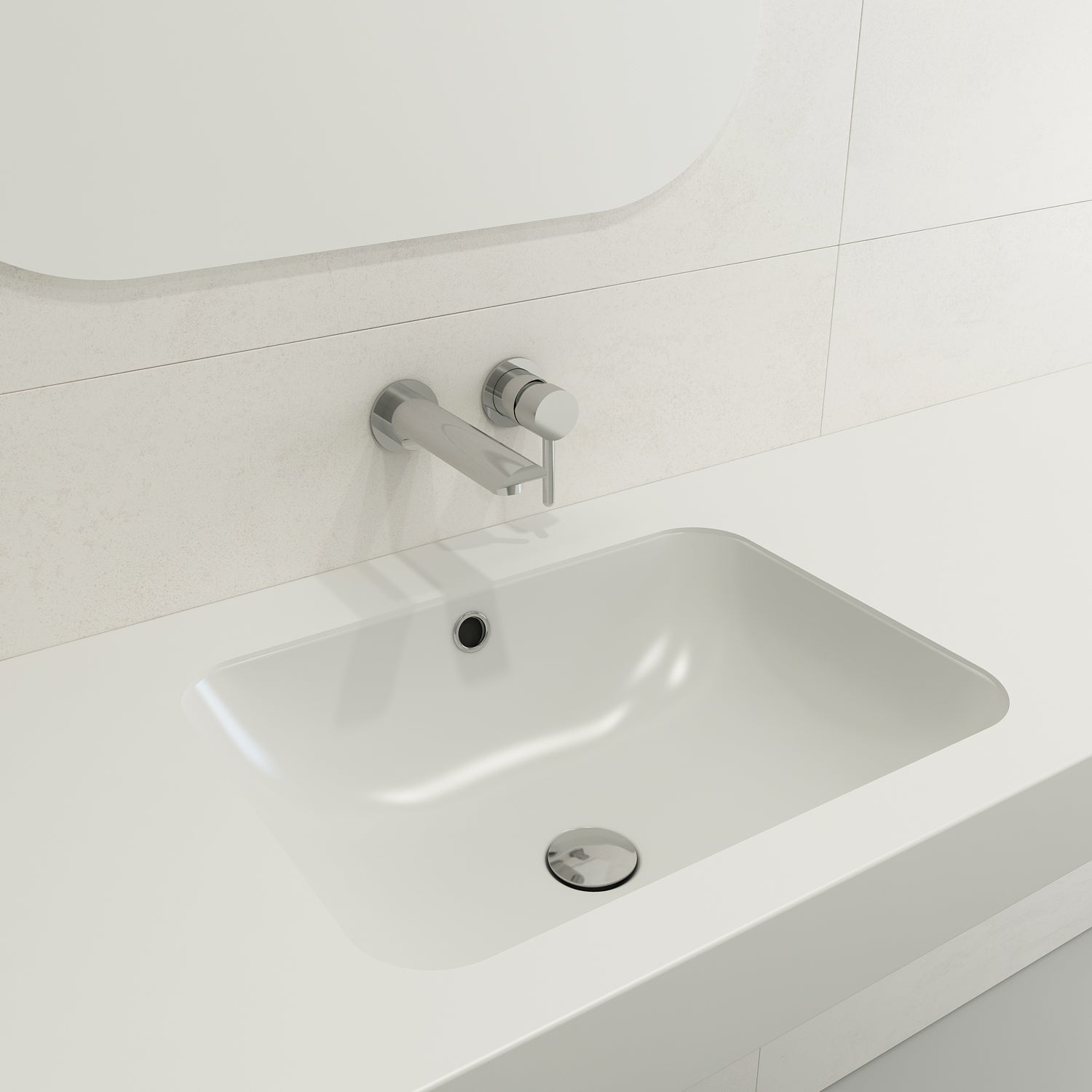 Scala Undermount Sink Fireclay 21.75 in. with Overflow 1006