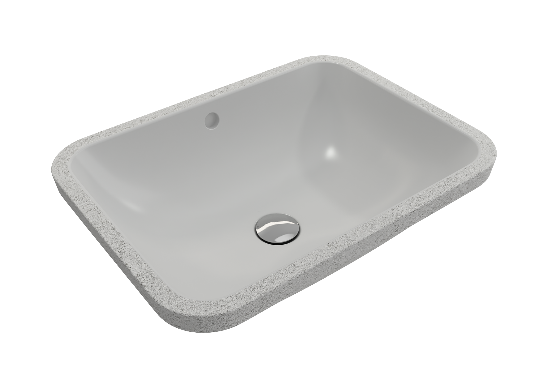 Scala Undermount Sink Fireclay 21.75 in. with Overflow 1006