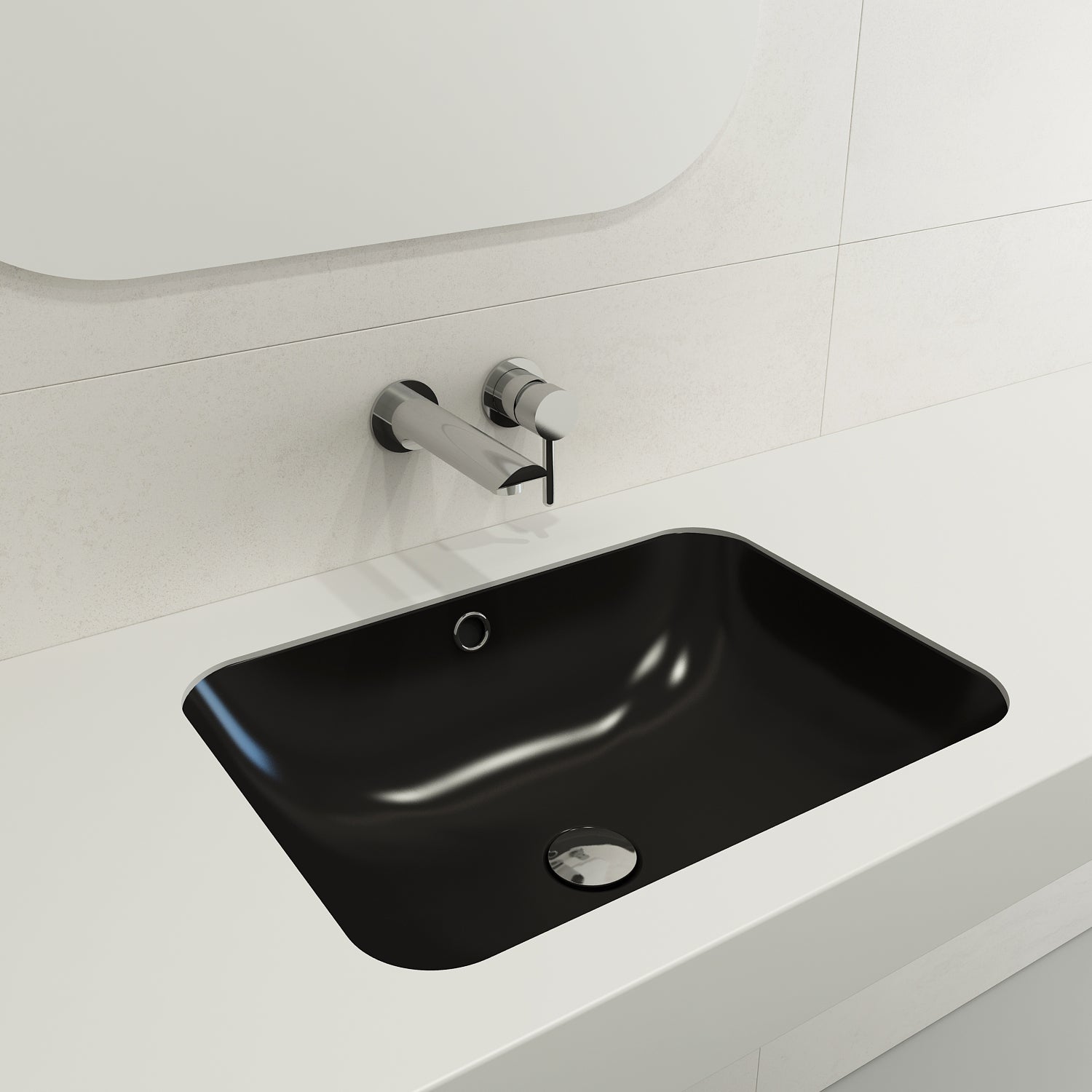 Scala Undermount Sink Fireclay 21.75 in. with Overflow 1006
