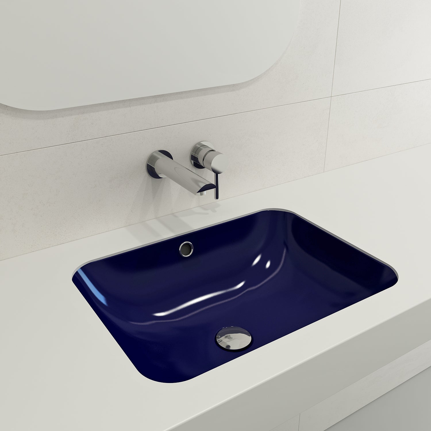 Scala Undermount Sink Fireclay 21.75 in. with Overflow 1006