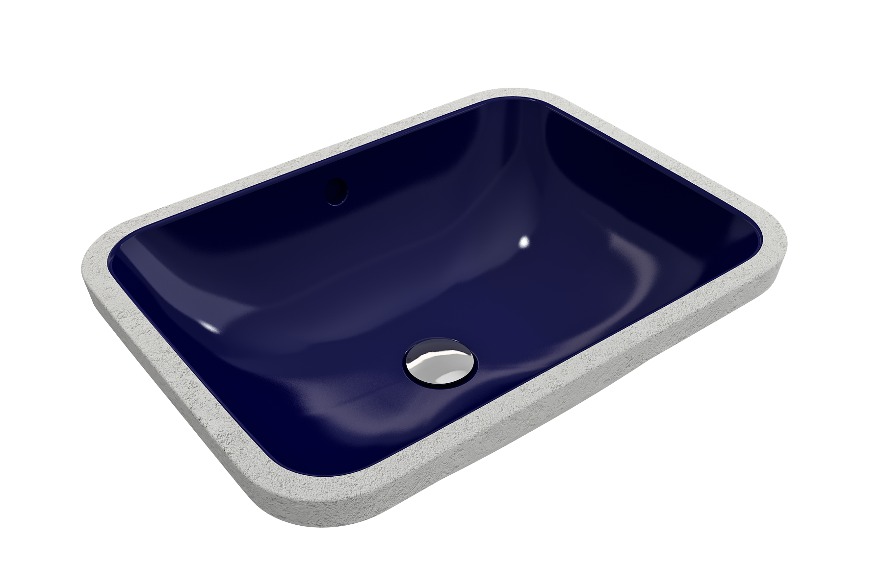 Scala Undermount Sink Fireclay 21.75 in. with Overflow 1006