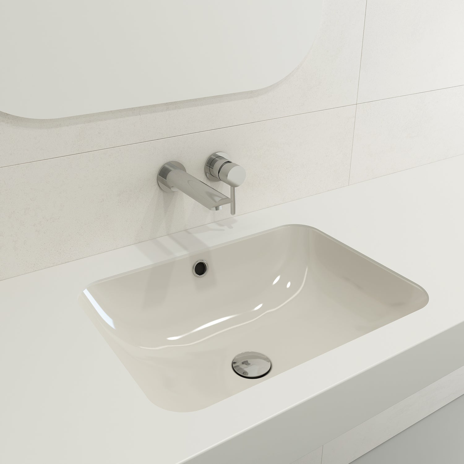 Scala Undermount Sink Fireclay 21.75 in. with Overflow 1006